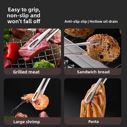 Kitchen food tongs, non-slip barbecue tongs