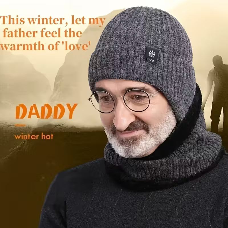 Unisex Winter Warm Knit Hat with Fleece Lining and Ear Protection