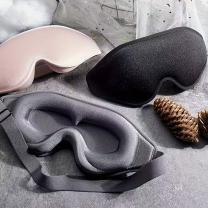 3D Contoured Sleep Mask - 100% Blackout Noise Reducing