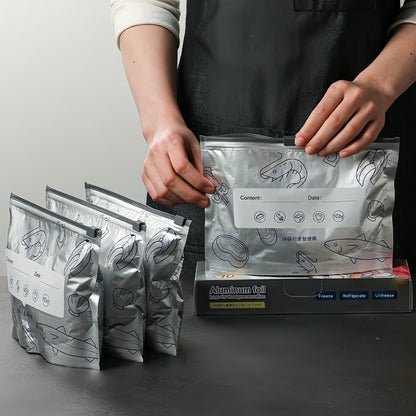 Reusable Aluminum Foil Sealable Storage Bags – Airtight & Moisture-Proof, Perfect for Fridge, Travel & Organization