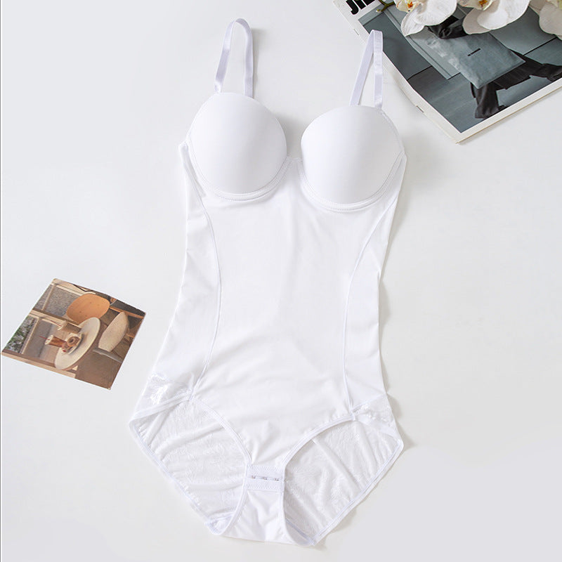 Women's Shapewear Bodysuit with Built-In Bra – Wireless Tummy Control & Bust Lift | Seamless Lace | Body Shaping