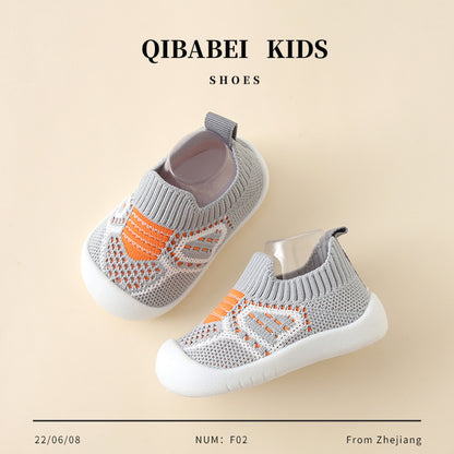 👶Baby Non-Slip Shoes – Breathable Mesh, Rubber Sole, for Home & Outings