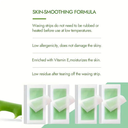 Tear-Off Hair Removal Wax Strips-Upper Lip/Eyebrow/Chin/Finger Hair Removal