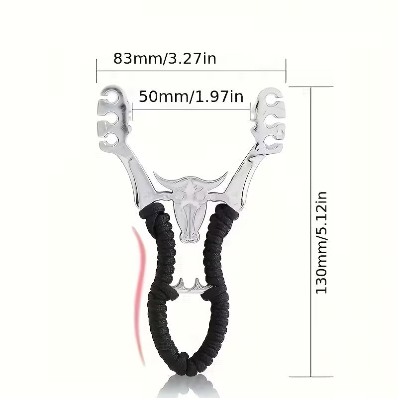 High power aluminum alloy slingshot with rubber band