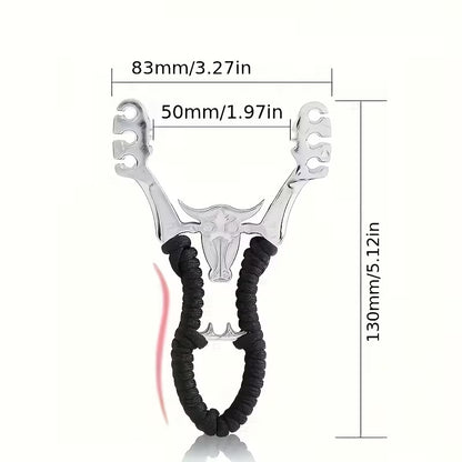 High power aluminum alloy slingshot with rubber band