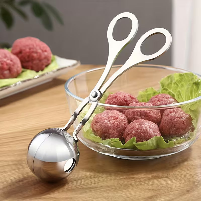 Non-Stick Meatball Maker, Stainless Steel Meatball Scoop With Long Handle