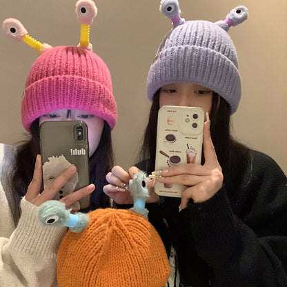 Cute Glowing Little Monster Knit Hat