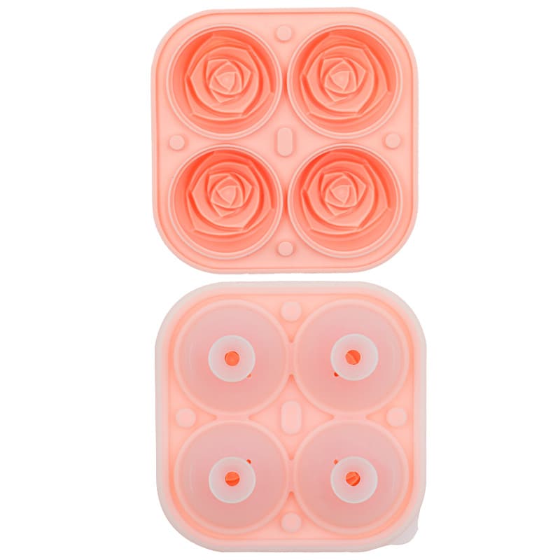 🌹🧊  Rose-Shaped Food-Grade Silicone Ice Mold
