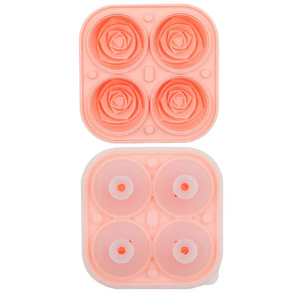 🌹🧊  Rose-Shaped Food-Grade Silicone Ice Mold