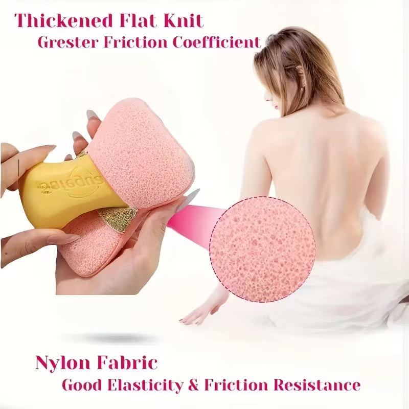 🧽Exfoliating Bath Sponge – Soft Foaming & Gentle Scrubbing, Double-Sided for Back Cleaning