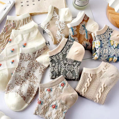 women's retro fashion cotton socks