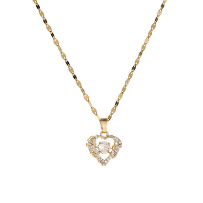 Ocean Heart Golden Love Necklace