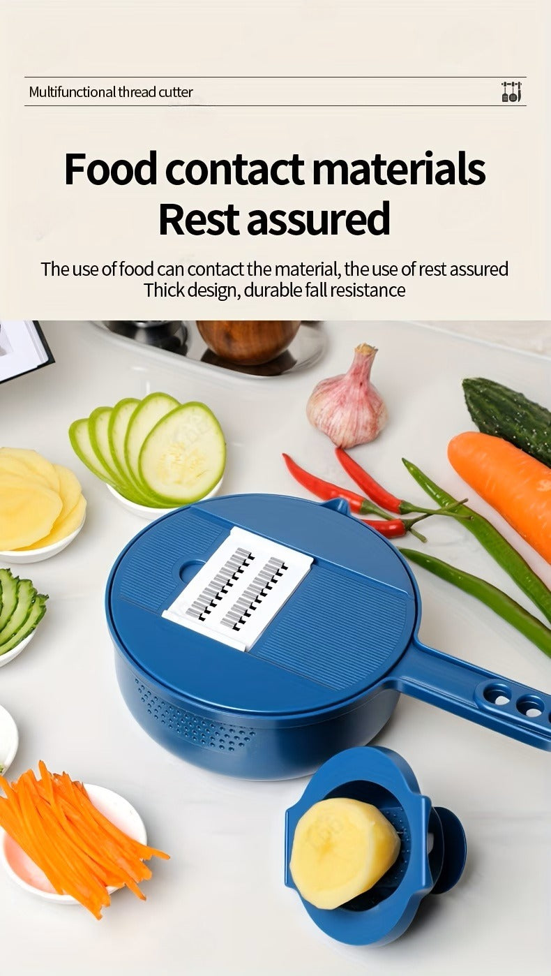 12-in-1 Multifunctional Vegetable Chopper – Easy Slicing&Grating for Everyday Cooking