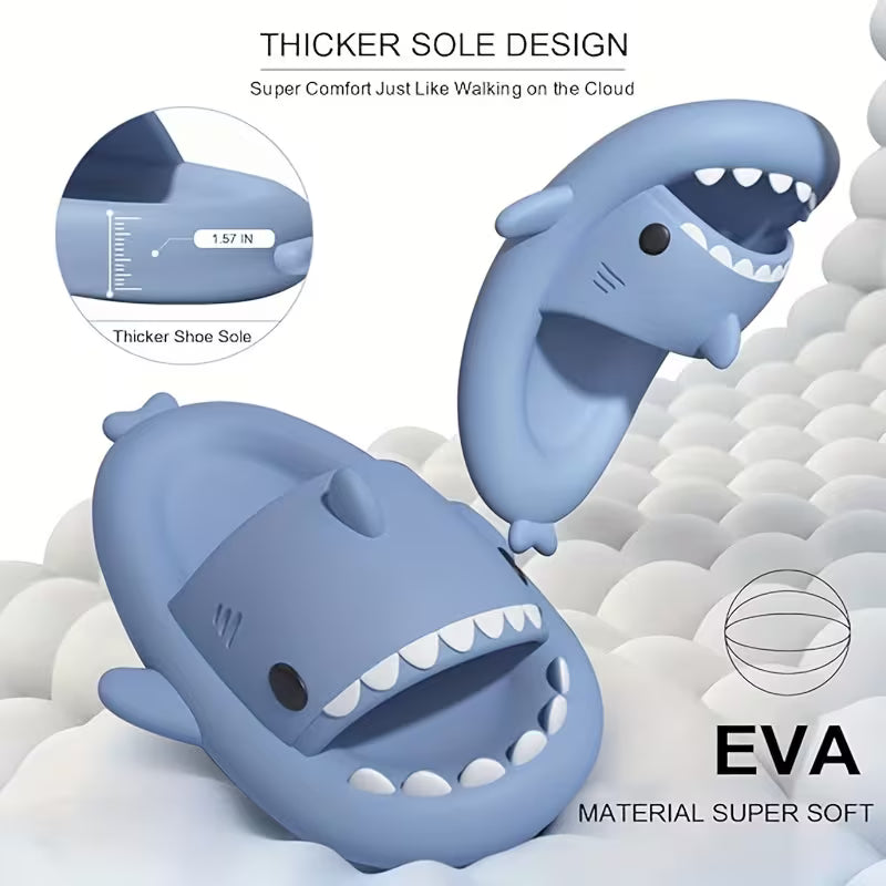 Fashionable Shark Slides - Comfortable, Non-Slip