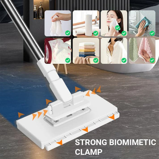 Facial Tissue Mop Clip – Hands-Free | One-Button Detachable | Automatic Wet Wipe Clamp | Reusable | New Press-Type Cloth Mop