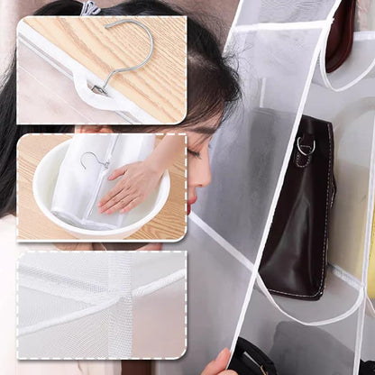 Hanging Handbag Dust-Proof Organizer – 6/8 Large Pockets, Fits Closet & Door, Dustproof & Shape Retention