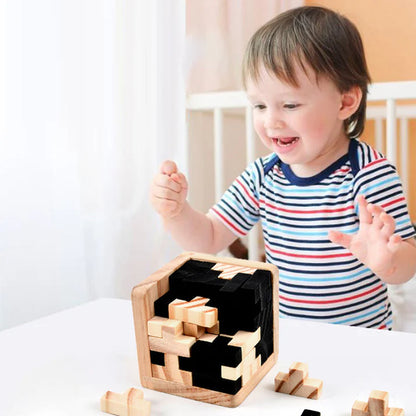 3D Wooden Rubik's Cube Puzzle Toy