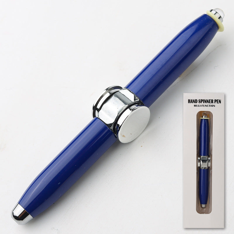 ✨Flash Fingertip Gyro Pen – Stress Relief & Writing 2-in-1, Spinning Design with LED Light, Fun for Office & Study