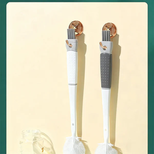 Detachable Long-Handle Silicone Cup Brush – Deep Reach for Tall Cups | Scratch-Free | for Thermos, Baby Bottles & Water Bottles