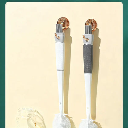 Detachable Long-Handle Silicone Cup Brush – Deep Reach for Tall Cups | Scratch-Free | for Thermos, Baby Bottles & Water Bottles