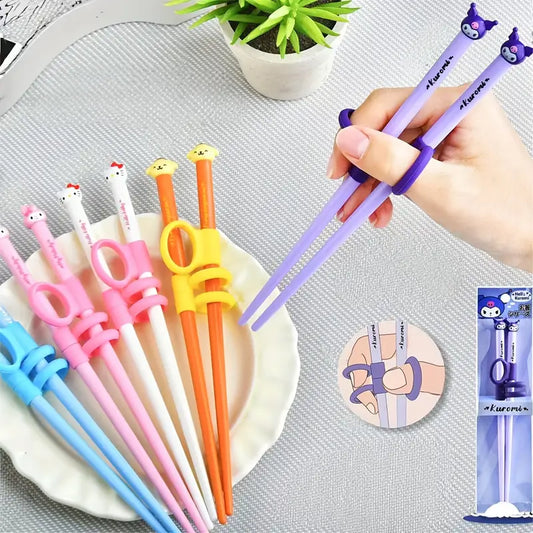 Sanrio for Kuromi & My Melody Cute Cartoon Chopsticks-Aids Proper Chopstick Grip