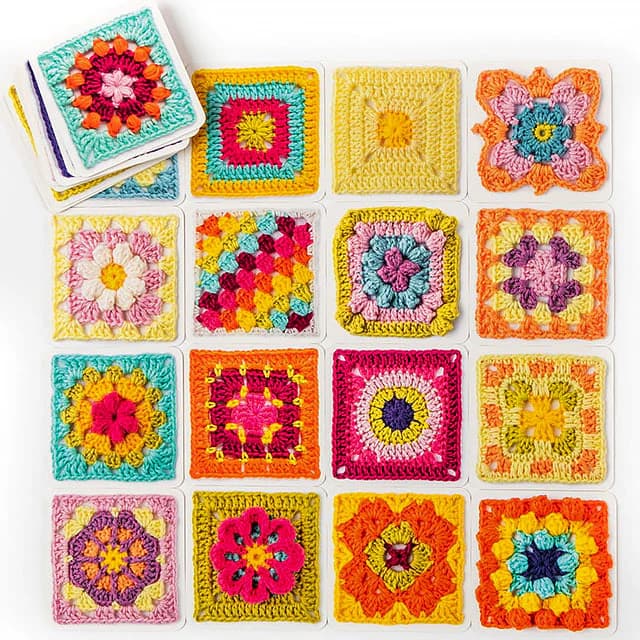 Granny Square Instructional Card Set