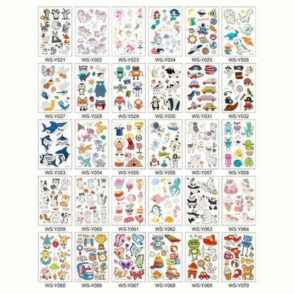 Glow-in-the-Dark Temporary Tattoos For Kids，Cute Animal Stickers