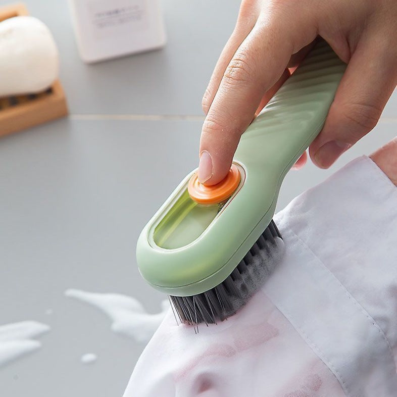 (Pack of 2)Press-to-Dispense Scrubbing Brush – Refillable & No Mess