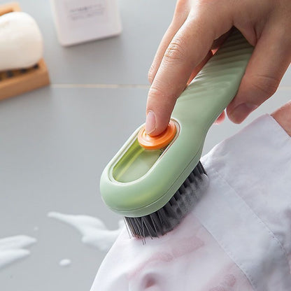 (Pack of 2)Press-to-Dispense Scrubbing Brush – Refillable & No Mess