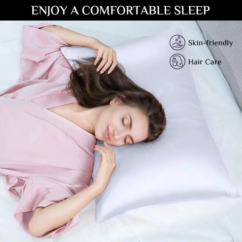 Luxury Breathable Soft Faux Silk Pillowcase