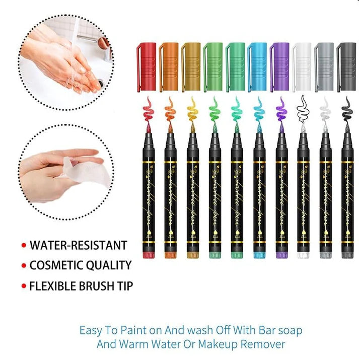 Temporary Tattoo Markers for Skin