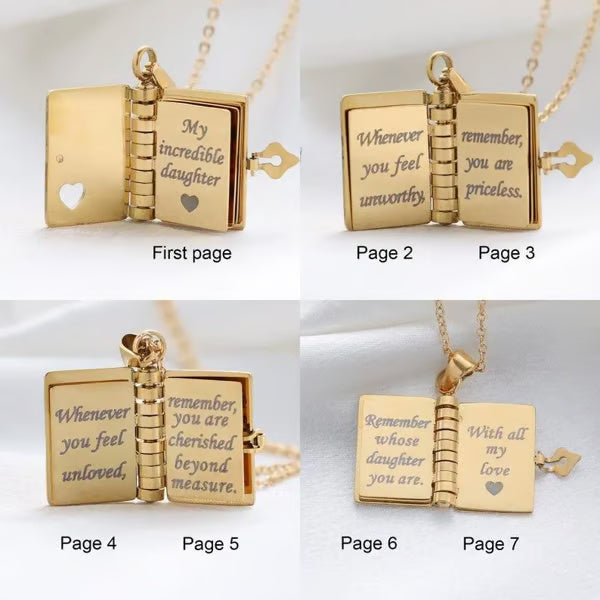 My Little Star Book Necklace