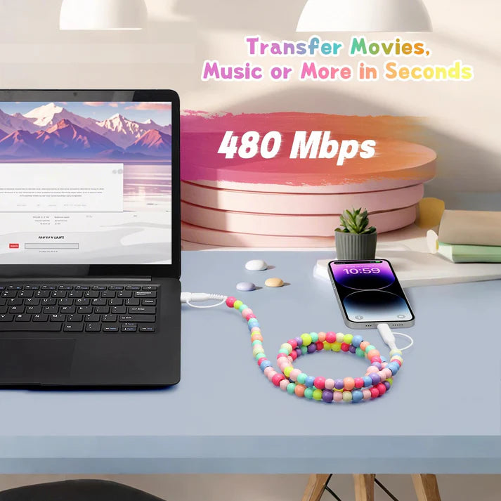 4-in-1 Beaded Charging Cord