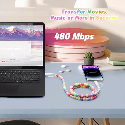 4-in-1 Beaded Charging Cord