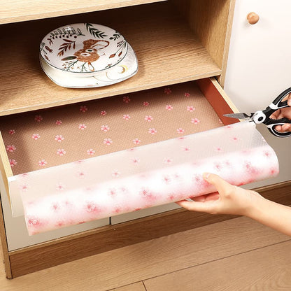 【45×300cm】Waterproof Drawer & Cabinet Shelf Liner – Non-Slip & Oil-Proof, Cut-to-Size