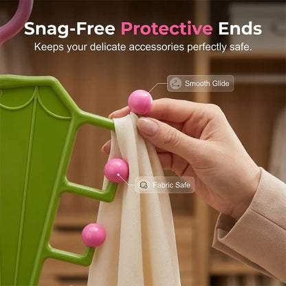 Multi-Functional V-Shaped Double Sided Hanger Storage Rack – Organizes Scarves, Hats & Bags, Dual-Sided & Space-Saving