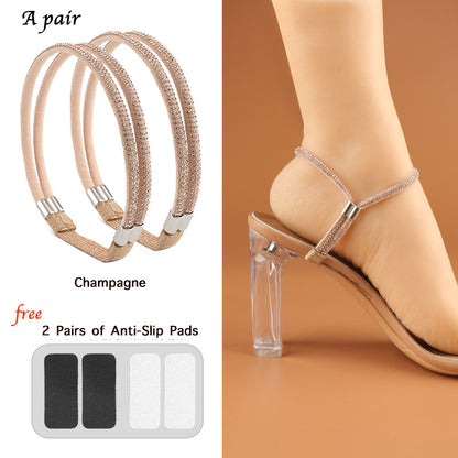 Rhinestone Anti-Slip Heel Strap | High Heel Shoe Fixing Band