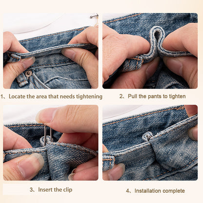 [8pcs]Adjustable U-Shaped Waist Tightening Buckles | Anti-Slip Pants Waist Clips for Better Fit