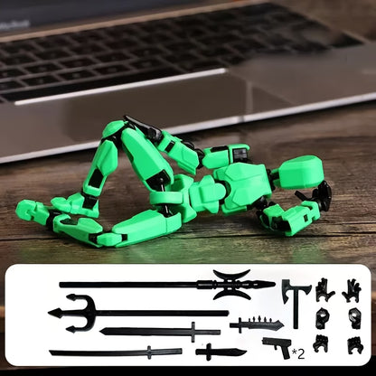 DIY Buildable Articulated Action Figure Toy with Movable Joints