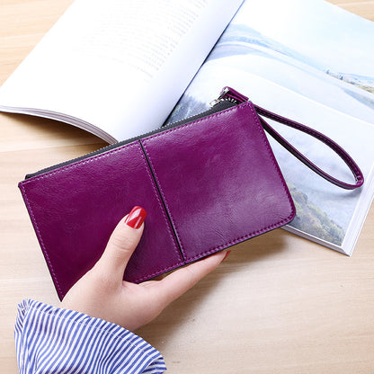 👛Large Capacity Zipper Wallet – Multi-Card Slots, Holds Phone, Cash & ID, All-in-One for Daily Outings