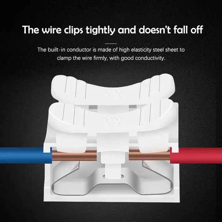 🟡Brass Spring Quick Connector – Safe & Flame-Retardant, No Tools Needed