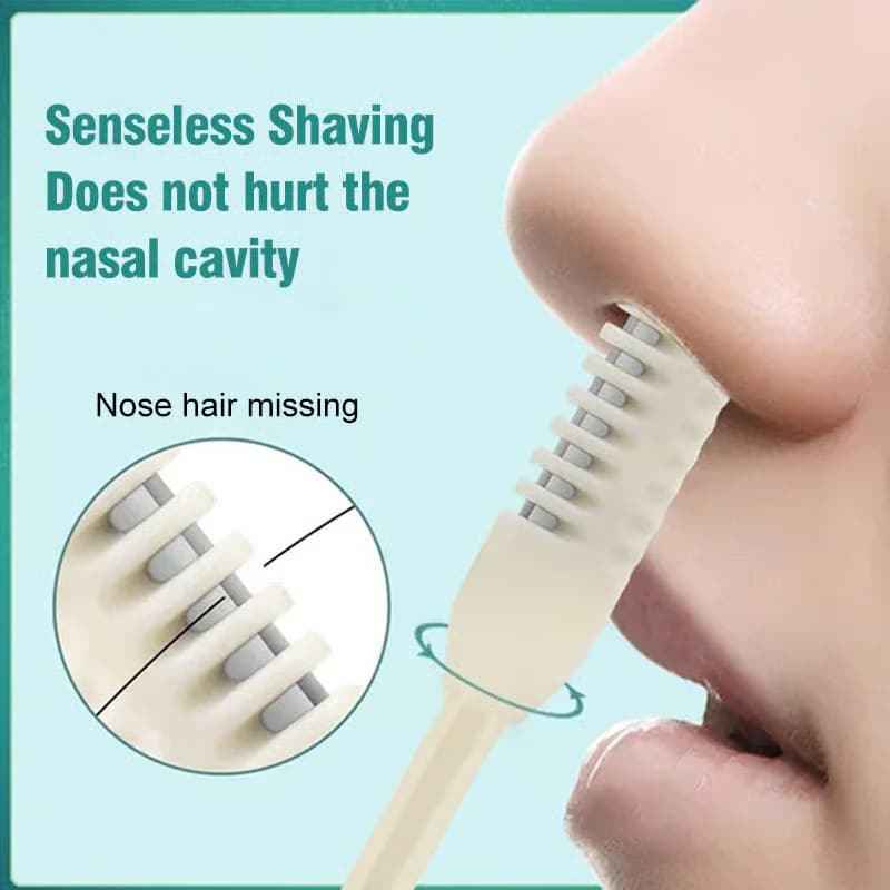 2-in-1 Nose Hair Trimmer & Ear Pick – Double-Sided Design: Nasal Hair Scissors + Ear Spoon