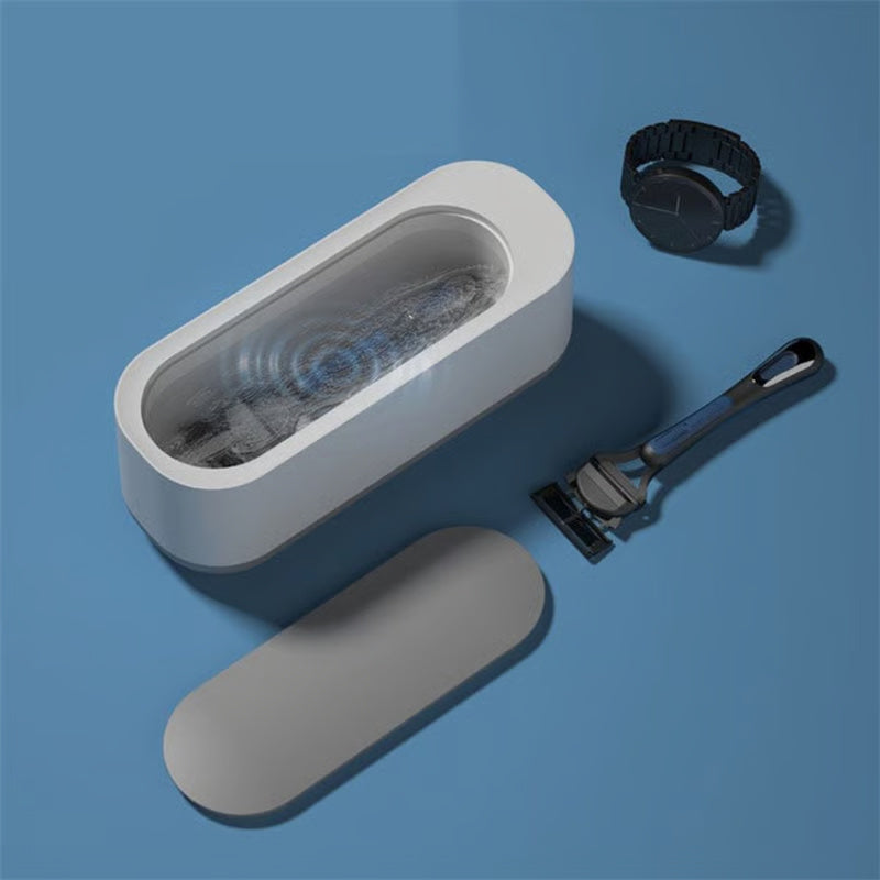 Mini Ultrasonic Eyeglass Cleaner – Portable, Also for Jewelry & Watches