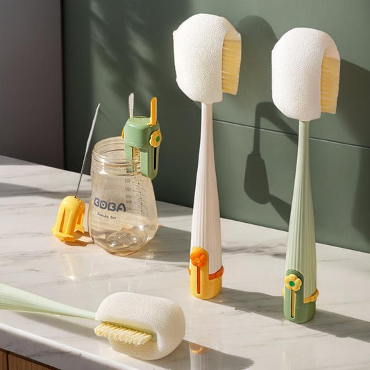 Upgraded 5-in-1 Multi-Functional Sponge Brush — Cleans Cups, Thermoses, Baby Bottles, and More