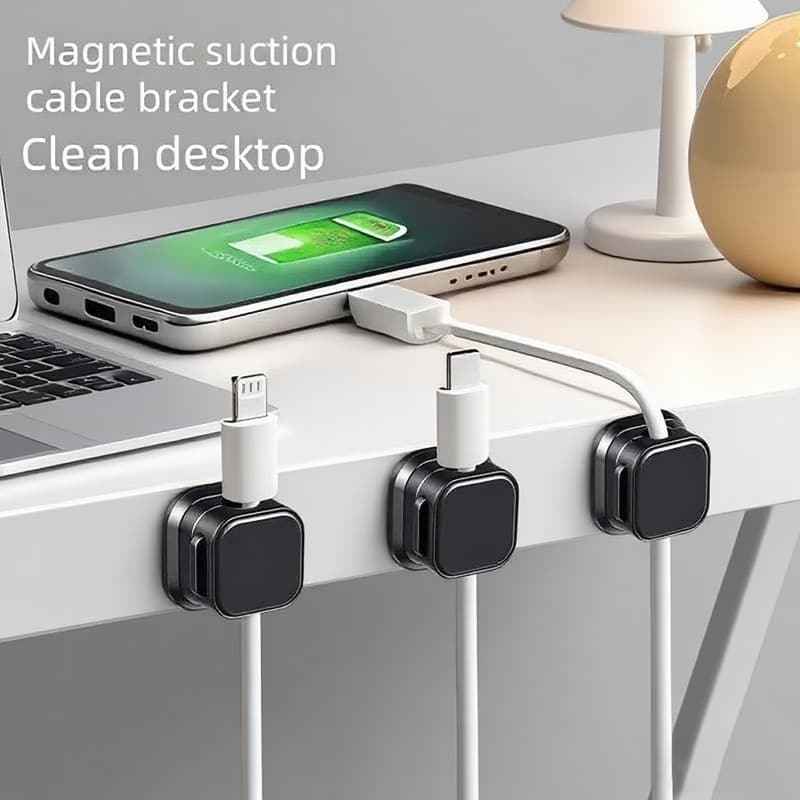 🧲 6PCS Magnetic Cable Organizer – Keep Every Cable in Place!