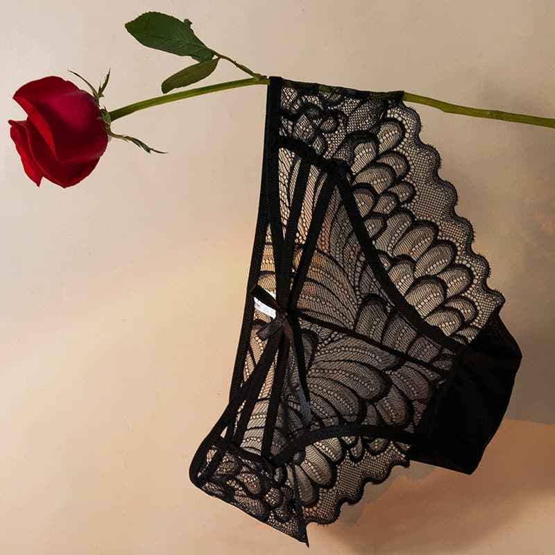 Women's Lace Bow Panties｜Cotton Gusset, Soft & Breathable Comfort