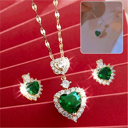 Love necklace earrings set