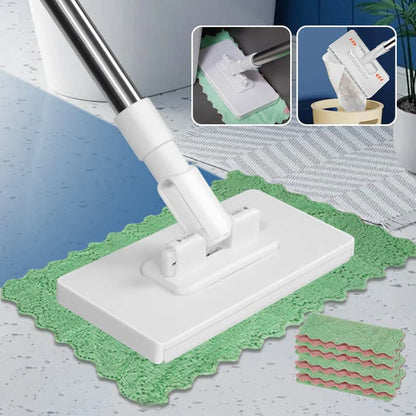 Facial Tissue Mop Clip – Hands-Free | One-Button Detachable | Automatic Wet Wipe Clamp | Reusable | New Press-Type Cloth Mop