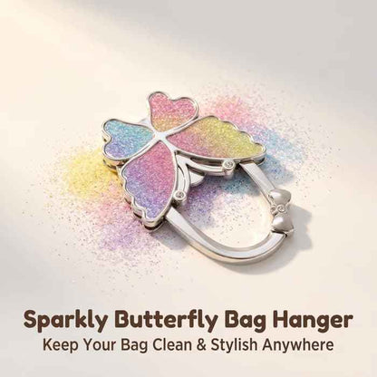 🦋✨ Sparkly Butterfly Foldable Handbag Hook – Cute Portable Non-Slip Purse Hanger for Girls, Travel & Restaurants