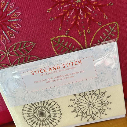 🌸 Water Soluble Embroidery Transfers – Stick & Stitch, No Tracing Needed, Dissolves in Water, Beginner-Friendly 🌸